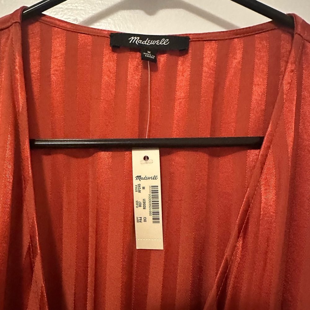 Madewell Rust Long Sleeve Dress - Picture 9 of 15